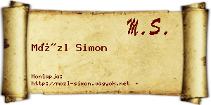 Mözl Simon névjegykártya